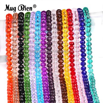 China Cheap Pendant Garment Accessories 4*6mm DIY Jewelry Making Crystal Rondelle Beads for sale