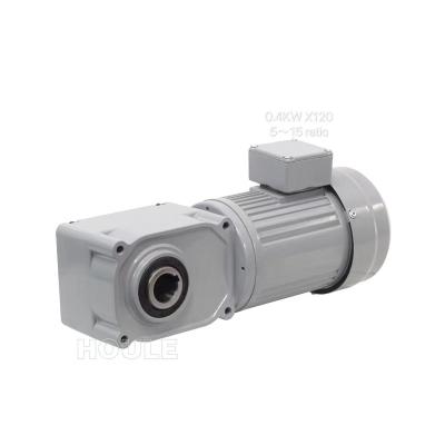 China 0.4KW 1-PHASE/3-PHASE 5~15 Ratio F3S Type Shaft F3S Hollow Reduction Motor 25(8)n(5~15) K-X120+400WS3F for sale