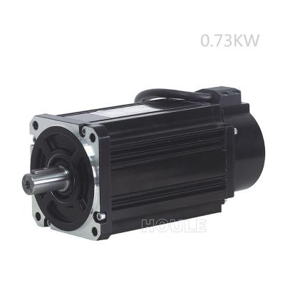 China Series 220V 0.73KW 3000RPM high quality and low noise 3.5N.m IP65 SWELL 80N AC servo motor with driver for sale