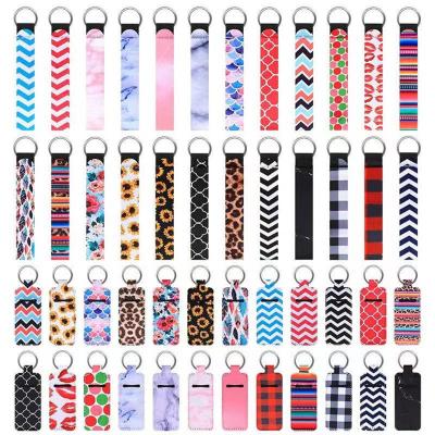 China Custom Souvenir Gifts Promotion Printing Wristband Key Holder Canvas Rings Key Chain Hand Strap for sale