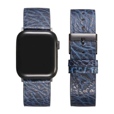 China Fanshion Factory Price Professional Genuine Leather Watch Band For Apple Watch Band 6 Watchband For iWatch 7 Series 41mm 45mm for sale