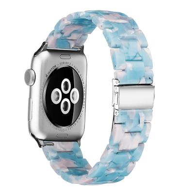 China Fanshion Three Pearl Smart Wrist Watch 1 Replacement Removable Resin Watch Strap 2 3 4 5 For Apple Watch Band for sale