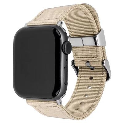 China Fanshion Bands For Apple Watch Se 38mm 42mm Multi Color 6 5 Strap Nylon Canvas Watch Band For Women Men for sale