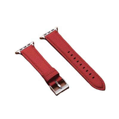 China Fanshion Buckle Strap Genuine Leather Watch Bands for Apple, for Apple Leather Watch Band for sale