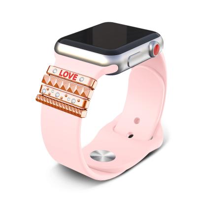 China Fanshion The Stub For Apple Watch Sport Charm Watch Band Bands Decorative Charms For Silicone Apple Watch Band for sale