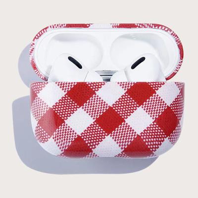 China Fanshion Christmas Designer Cover Case For Airpods 1/2 Christmas Grid Cover Case For Airpods pro for sale