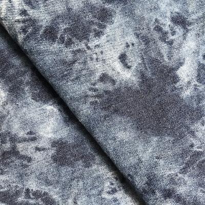 China Breathable Polyester Cotton Washes Water Denim Tie Dyed Bulletless Wash Denim Tie Dyed Suitcase, Jacket and Jeans Tie Dyed Fabric for sale