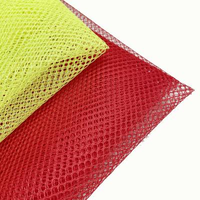 China Wholesale Breathable Mesh Fabric Hexagonal Shoe Color Polyester Handbag Window Screen Material Fishing Net Cloth Luggage Laundry Bag for sale