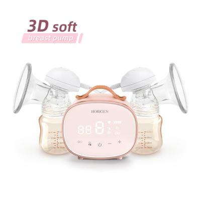 China Portable Natural 3D BPA Free Double Electric Breast Pump Horigen Breastfeeding Pumps OEM Breastpump Factory for sale