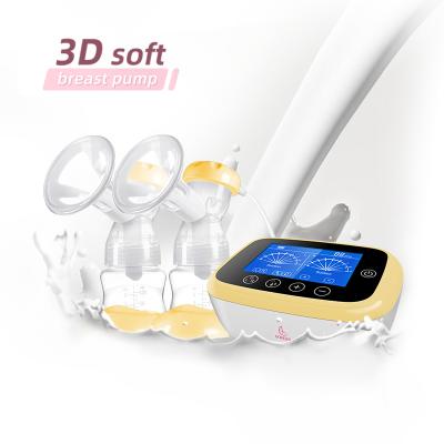 China BPA Free Natural 3D Breastfeeding Double Feeling Electric Breast Pump With Rechargeable Battery Breast Pumps for sale