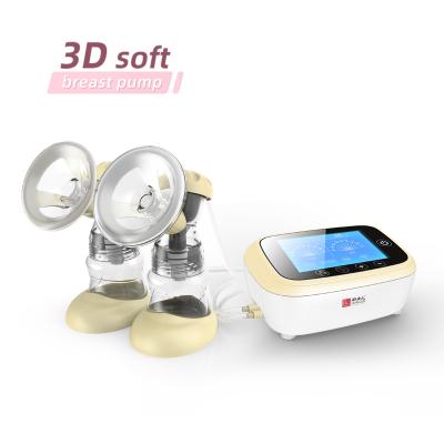 China BPA Free Natural Portable 3D Silicone Electric Breast Pump Manufacturers Baby Hand Double Breast Pumps for sale