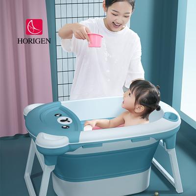 China Sustainable Foldable Baby Kids Tub Manufacturer Low Price Plastic Portable Folding Newborn Baby Bath Tub With Seat for sale