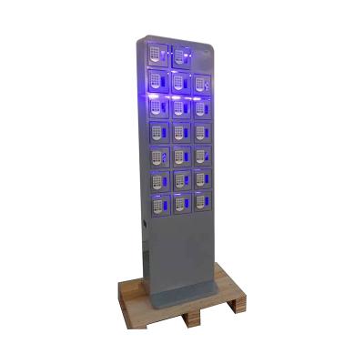 China More+ Airport Cell Phone Charging Kiosk With 20 Pockets And 3 Types Connector for sale