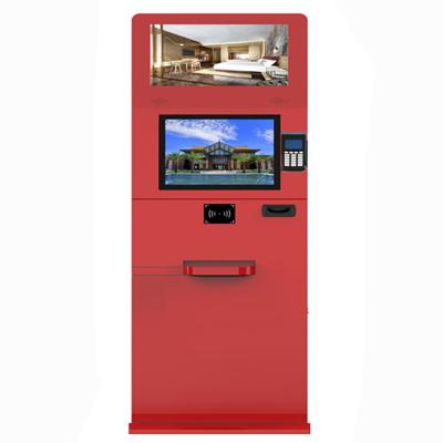 China Free Standing Kiosk With RFID Card Dispenser, Coin Acceptor, Banknote Validator for sale