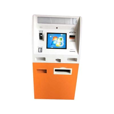 China Shenzhen Factory OEM ODM Indoor Cash Accept Dispenser Kiosk With Card Dispenser for sale