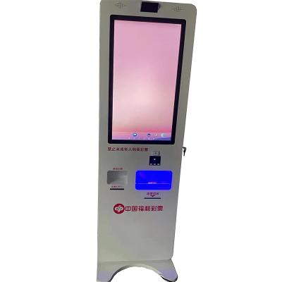 China Lottery Ticketing Lottery Ticketing Vending Kiosk With 32 Inch Touch Screen Temperature Checking Function for sale