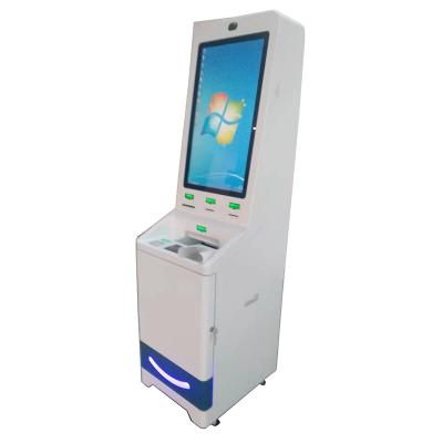 China Hospital Medical Institution Movable Self Service Standing White Kiosk For Hospital for sale