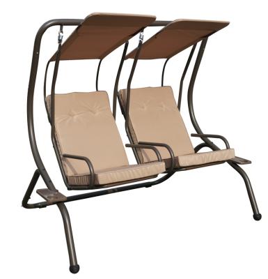 China Modern High Quality Outdoor Leisure Patio Double Swing Swing Chair for sale