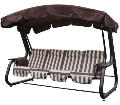 China Outdoor Glider Modern Metal 4 Seater Hanging Swing Chair With Canopy for sale