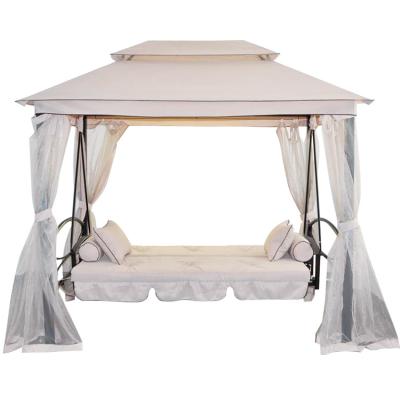 China Modern Luxury Outdoor Garden Beach Yard Patio Swing Gazebo for sale