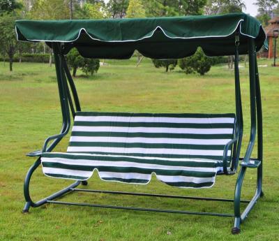 China Hot Sale Modern Metal Garden Balcony Patio 3 Seat Patio Hanging Swing Chair With Cushion for sale