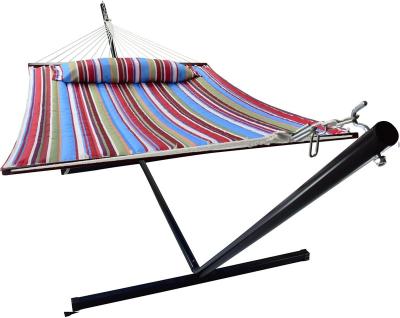 China 2020 Modern Hot Selling Portable Cotton Chair Hammock Folding Hammock With Folding Stand for sale