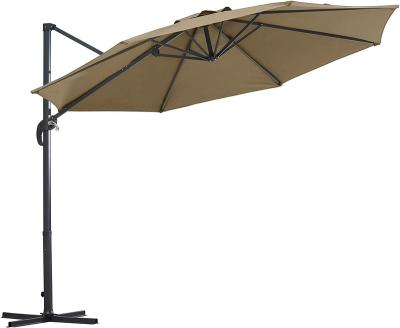 China 10ft Adjustable Patio Hanging Umbrella Garden Decoration with Cantilever and Steel Frame for sale