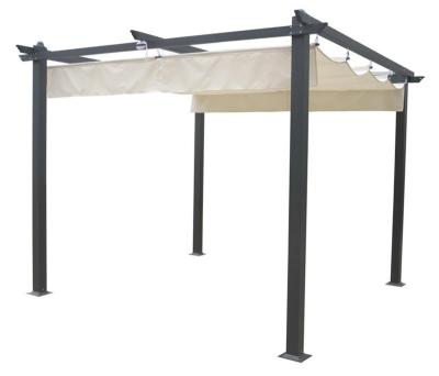 China Outdoor Aluminum Gazebo Pergola Roof Tent Easily Assembled Retractable Pergola for sale