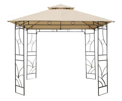 China New Design Patio Garden Decorative Iron Frame Easily Assembled White Attached Pergola Outdoor for sale