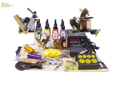 China Complete Tattoo Starter Kits With 4 Bottles 5ml Color Ink 2 Tattoo Machine for sale