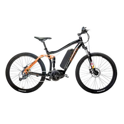 China 500w aluminum alloy mountain electric bicycle assists 48V lithium battery full suspension small electric bicycle for sale