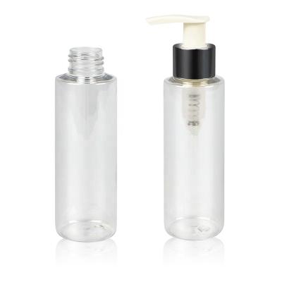 China Personal 24/410 Size 24/410 Personal Custom Size 120ml PET Neck Packaging Skin Care Pump Bottle Clear Plastic Lotion Shampoo Bottle for sale