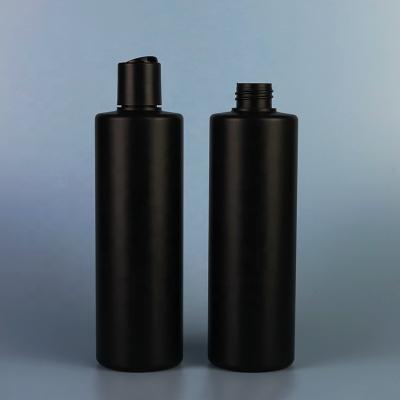 China Personal Skin Care Packaging Neck Size 28/410 PE 500ml Wholesale Cosmetic Packaging Black Empty Plastic Pump Bottles for sale