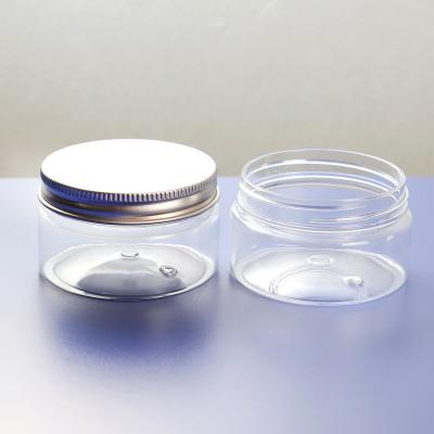 China Personal Skin Care Packaging Custom Size 56/400 Transparent PET Neck Cosmetic Jars 50ml Skin Care Cream Plastic Jar for sale