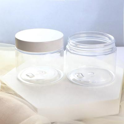 China Custom size 63/400 PET clear plastic food neck candy candy jars 120ml small plastic jar with lids for sale