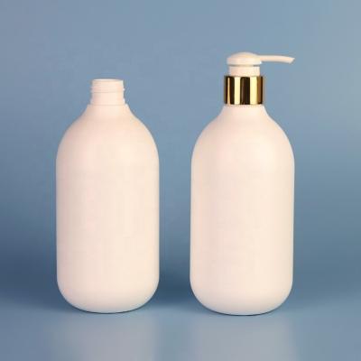 China Personal Skin Care Packaging Bottle Custom Size 24/410 Neck Shower Gel Shampoo Hair Conditioner PE Plastic Bottle 400ml for sale