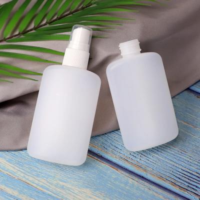 China Personal Skin Care Packaging Custom Neck Size 24/410 130ml Sunscreen Bottle 4.39oz PE Flat Plastic Bottles for sale