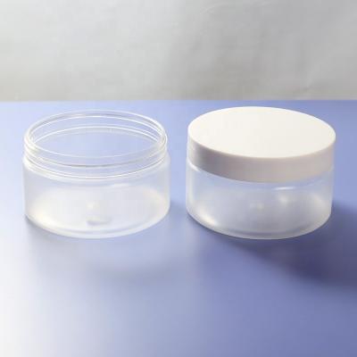 China Personal Skin Care Packaging Custom Neck Size 89/400 Transparent Empty Cosmetic Cream Jar 250ml PET Straight Plastic Jar for sale