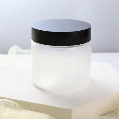 China Personal Skin Care Packaging Neck Size 68/400 Custom Plastic Cream Jar 200ml PET Matt Transparent Cosmetic Jar for sale