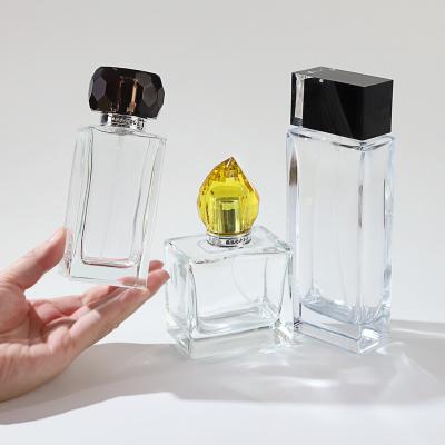 China Perfume Filling Custom Perfume Refill Bottles Perfume Glass Empty Rectangular Bottle for sale