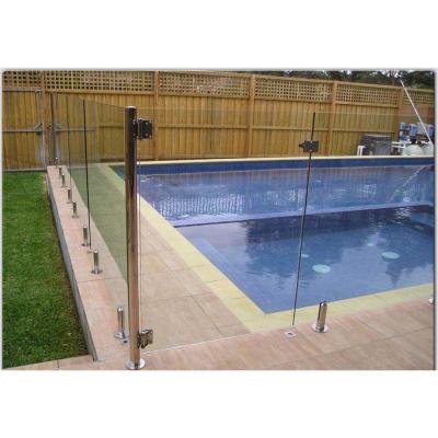 China 10-12Mm Tempered Glass Balcony Swimming Pool Fence Spigot Glass Deck Modern Outdoor Glass Railing for sale