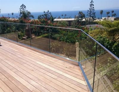 China Modern High Quality U Channel Deck Stainless Steel Railing System Frameless Glass Stair Railings/Railings for sale