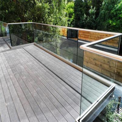 China Hot Sale Modern Design U Channel Frameless Glass Fencing Stairs Balustrade Balustrade For Decks Balcony for sale