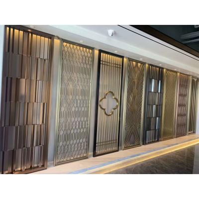 China Modern Customization Decorative Metal Laser Cut Screen Partition Outdoor Metal Privacy Screen for sale