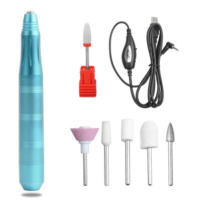 China JMD-104 Stainless Steel USB Plugs Electric Manicure And Pedicure Set Powerful Nail Drill Machine Kit Tools Toenail Grinder For Thick Nails for sale