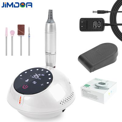 China Jimdoa Electric Nail Drill Low Vibration Nail Portable Rechargeable Professional Art File High Quality High Power for sale