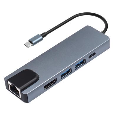 China Best Price USB C Hub Mirascreen 5-in-1 USB C Hub With Ethernet TC15 for sale