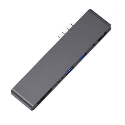 China Cheap Charging USB Dual USB-C to H-dmi PD 3.0 SD for Air Adapter Thunderbolt 3 Dock USB C 3.0 Type-C HUB MacBook Pro for sale