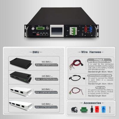 China GCE 96S 307.2V 50A LFP BMS High Efficiency Relay BMS Real-time Monitoring And Advanced Protection à venda