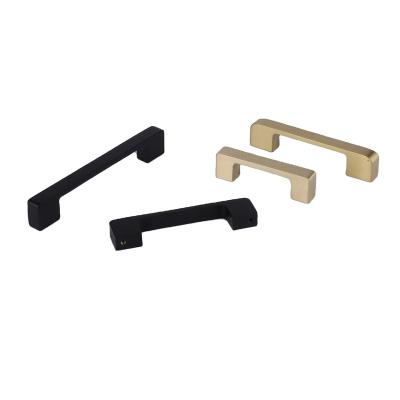 China Multi-Specification Modern Simple Gold Cabinet Handle Pull Black Long Drawer Knobs Handles Kitchen Handle for sale